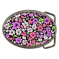 Flowers Floral Pattern Digital Texture Beautiful Belt Buckles