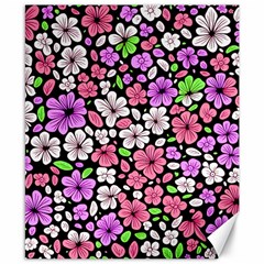 Flowers Floral Pattern Digital Texture Beautiful Canvas 8  X 10 