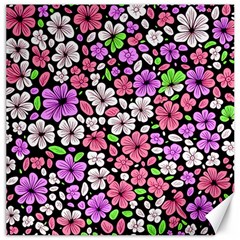 Flowers Floral Pattern Digital Texture Beautiful Canvas 16  X 16 