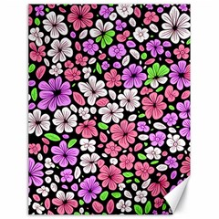 Flowers Floral Pattern Digital Texture Beautiful Canvas 18  X 24 