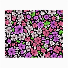 Flowers Floral Pattern Digital Texture Beautiful Small Glasses Cloth (2 Sides) by Maspions