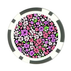 Flowers Floral Pattern Digital Texture Beautiful Poker Chip Card Guard