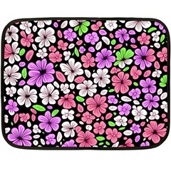 Flowers Floral Pattern Digital Texture Beautiful Two Sides Fleece Blanket (mini)