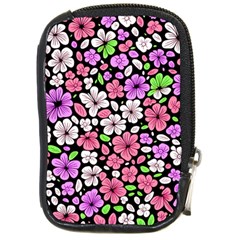 Flowers Floral Pattern Digital Texture Beautiful Compact Camera Leather Case