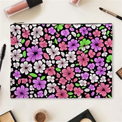 Flowers Floral Pattern Digital Texture Beautiful Cosmetic Bag (xl)