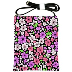 Flowers Floral Pattern Digital Texture Beautiful Shoulder Sling Bag by Maspions