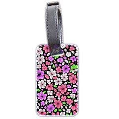 Flowers Floral Pattern Digital Texture Beautiful Luggage Tag (two Sides)