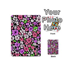 Flowers Floral Pattern Digital Texture Beautiful Playing Cards 54 Designs (mini)