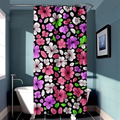 Flowers Floral Pattern Digital Texture Beautiful Shower Curtain 36  X 72  (stall) 