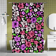 Flowers Floral Pattern Digital Texture Beautiful Shower Curtain 48  X 72  (small) 