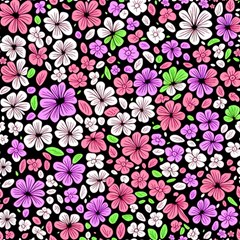 Flowers Floral Pattern Digital Texture Beautiful Play Mat (square) by Maspions