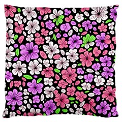 Flowers Floral Pattern Digital Texture Beautiful Large Cushion Case (two Sides)