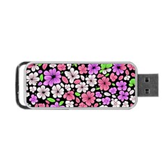 Flowers Floral Pattern Digital Texture Beautiful Portable Usb Flash (two Sides) by Maspions