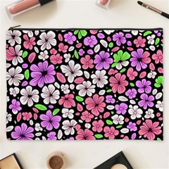 Flowers Floral Pattern Digital Texture Beautiful Cosmetic Bag (xxxl)