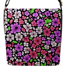 Flowers Floral Pattern Digital Texture Beautiful Flap Closure Messenger Bag (s) by Maspions