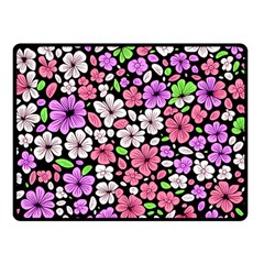 Flowers Floral Pattern Digital Texture Beautiful Two Sides Fleece Blanket (small)