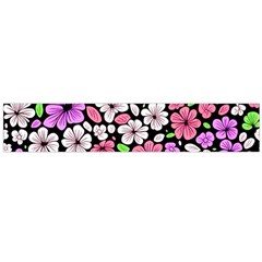 Flowers Floral Pattern Digital Texture Beautiful Large Premium Plush Fleece Scarf 