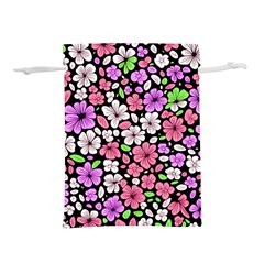 Flowers Floral Pattern Digital Texture Beautiful Lightweight Drawstring Pouch (l)