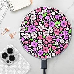 Flowers Floral Pattern Digital Texture Beautiful Wireless Fast Charger(white)