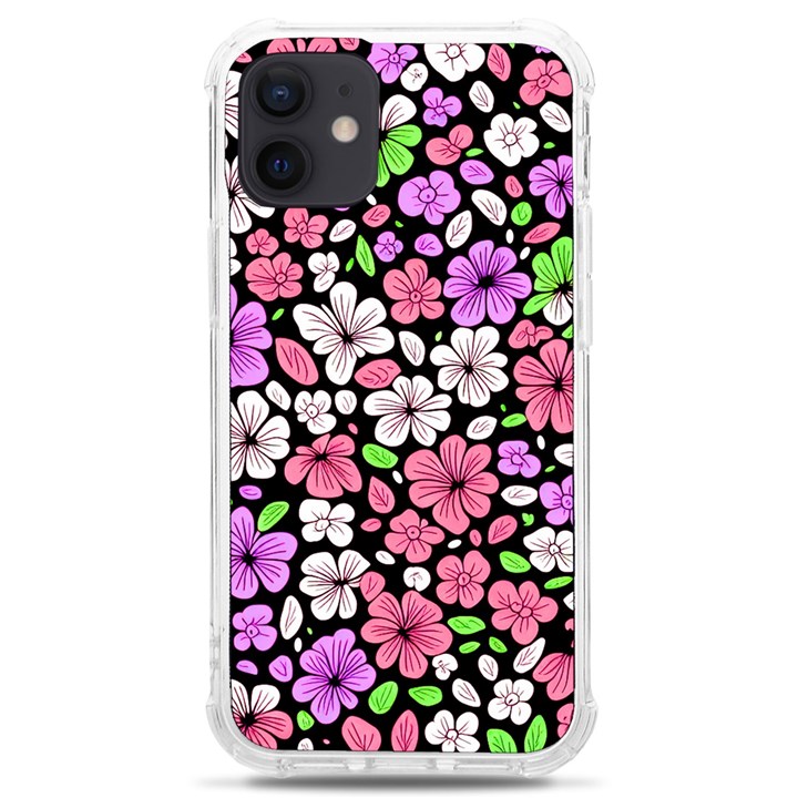 Flowers Floral Pattern Digital Texture Beautiful iPhone 12 mini TPU UV Print Case	