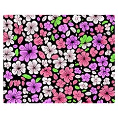 Flowers Floral Pattern Digital Texture Beautiful Premium Plush Fleece Blanket (medium)