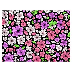 Flowers Floral Pattern Digital Texture Beautiful Two Sides Premium Plush Fleece Blanket (baby Size)