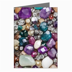 Seamless Texture Gems Diamonds Rubies Decorations Crystals Seamless Beautiful Shiny Sparkle Repetiti Greeting Cards (pkg Of 8)