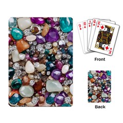 Seamless Texture Gems Diamonds Rubies Decorations Crystals Seamless Beautiful Shiny Sparkle Repetiti Playing Cards Single Design (rectangle) by Maspions