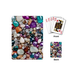 Seamless Texture Gems Diamonds Rubies Decorations Crystals Seamless Beautiful Shiny Sparkle Repetiti Playing Cards Single Design (mini)