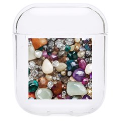 Seamless Texture Gems Diamonds Rubies Decorations Crystals Seamless Beautiful Shiny Sparkle Repetiti Hard Pc Airpods 1/2 Case by Maspions