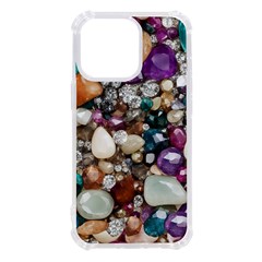 Seamless Texture Gems Diamonds Rubies Decorations Crystals Seamless Beautiful Shiny Sparkle Repetiti Iphone 13 Pro Tpu Uv Print Case by Maspions