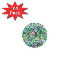 Fairies Fantasy Background Wallpaper Design Flowers Nature Colorful 1  Mini Magnets (100 Pack)  by Maspions