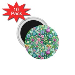 Fairies Fantasy Background Wallpaper Design Flowers Nature Colorful 1 75  Magnets (10 Pack) 