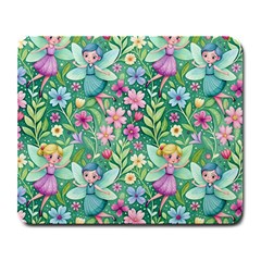 Fairies Fantasy Background Wallpaper Design Flowers Nature Colorful Large Mousepad by Maspions