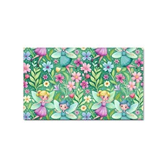 Fairies Fantasy Background Wallpaper Design Flowers Nature Colorful Sticker Rectangular (10 Pack) by Maspions