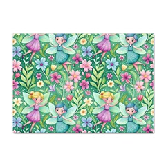 Fairies Fantasy Background Wallpaper Design Flowers Nature Colorful Sticker A4 (10 Pack)