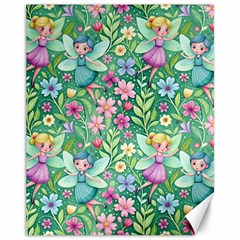 Fairies Fantasy Background Wallpaper Design Flowers Nature Colorful Canvas 11  X 14 