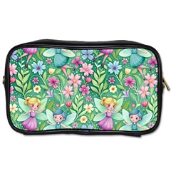 Fairies Fantasy Background Wallpaper Design Flowers Nature Colorful Toiletries Bag (two Sides)