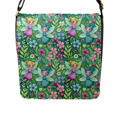 Fairies Fantasy Background Wallpaper Design Flowers Nature Colorful Flap Closure Messenger Bag (l)