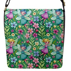 Fairies Fantasy Background Wallpaper Design Flowers Nature Colorful Flap Closure Messenger Bag (s)