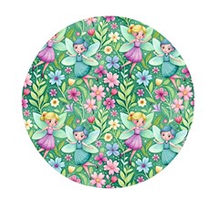 Fairies Fantasy Background Wallpaper Design Flowers Nature Colorful Mini Round Pill Box by Maspions