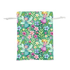 Fairies Fantasy Background Wallpaper Design Flowers Nature Colorful Lightweight Drawstring Pouch (m)