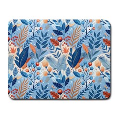 Berries Foliage Seasons Branches Seamless Background Nature Small Mousepad by Maspions