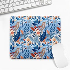 Berries Foliage Seasons Branches Seamless Background Nature Large Mousepad by Maspions