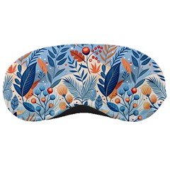 Berries Foliage Seasons Branches Seamless Background Nature Sleep Mask