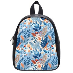 Berries Foliage Seasons Branches Seamless Background Nature School Bag (small)