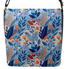 Berries Foliage Seasons Branches Seamless Background Nature Flap Closure Messenger Bag (s)