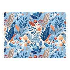 Berries Foliage Seasons Branches Seamless Background Nature Two Sides Premium Plush Fleece Blanket (mini)