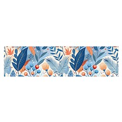 Berries Foliage Seasons Branches Seamless Background Nature Oblong Satin Scarf (16  X 60 )