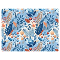 Berries Foliage Seasons Branches Seamless Background Nature Two Sides Premium Plush Fleece Blanket (baby Size)